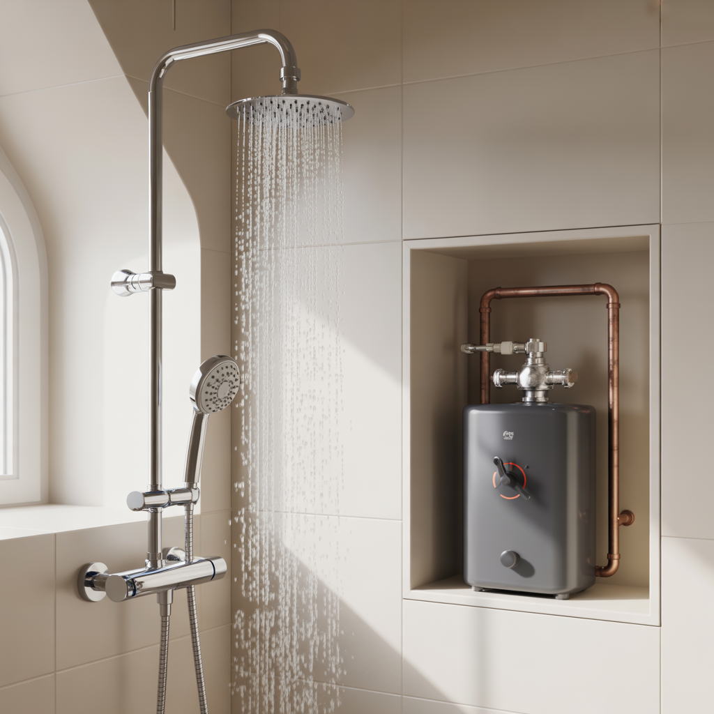 felsokning av varmvatten som pendlar i temperatur