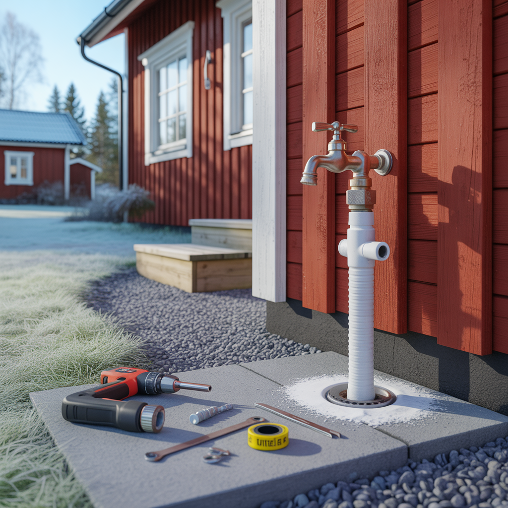 frostfri vattenutkastare i villa montering och kostnad